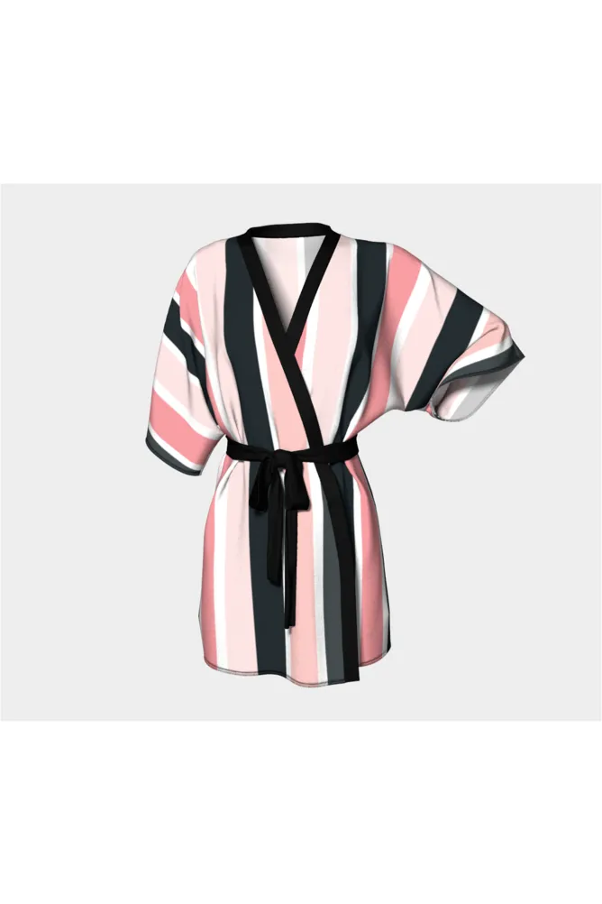 Pastel Striped Kimono Robe