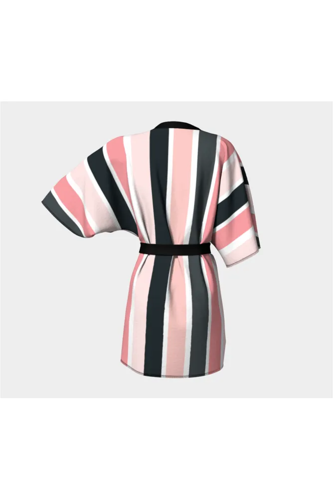 Pastel Striped Kimono Robe