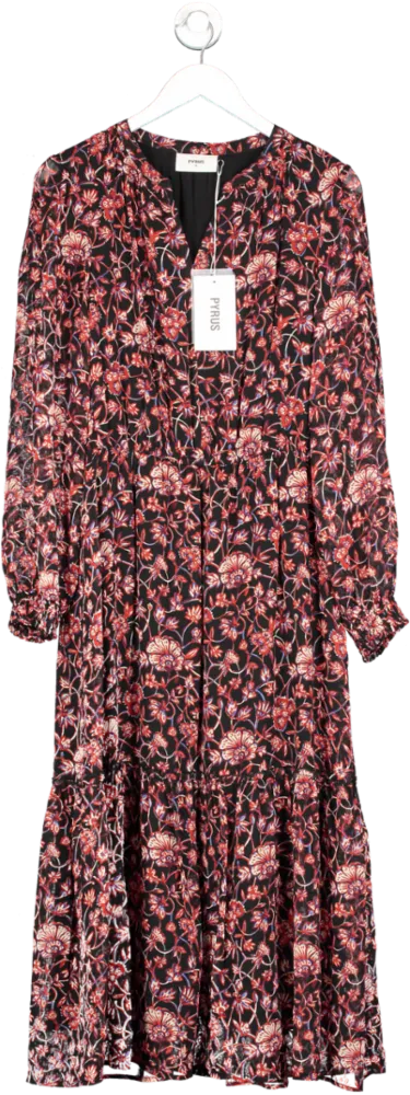 Pyrus Black The Mabel Dress Is Jaipur Print UK S