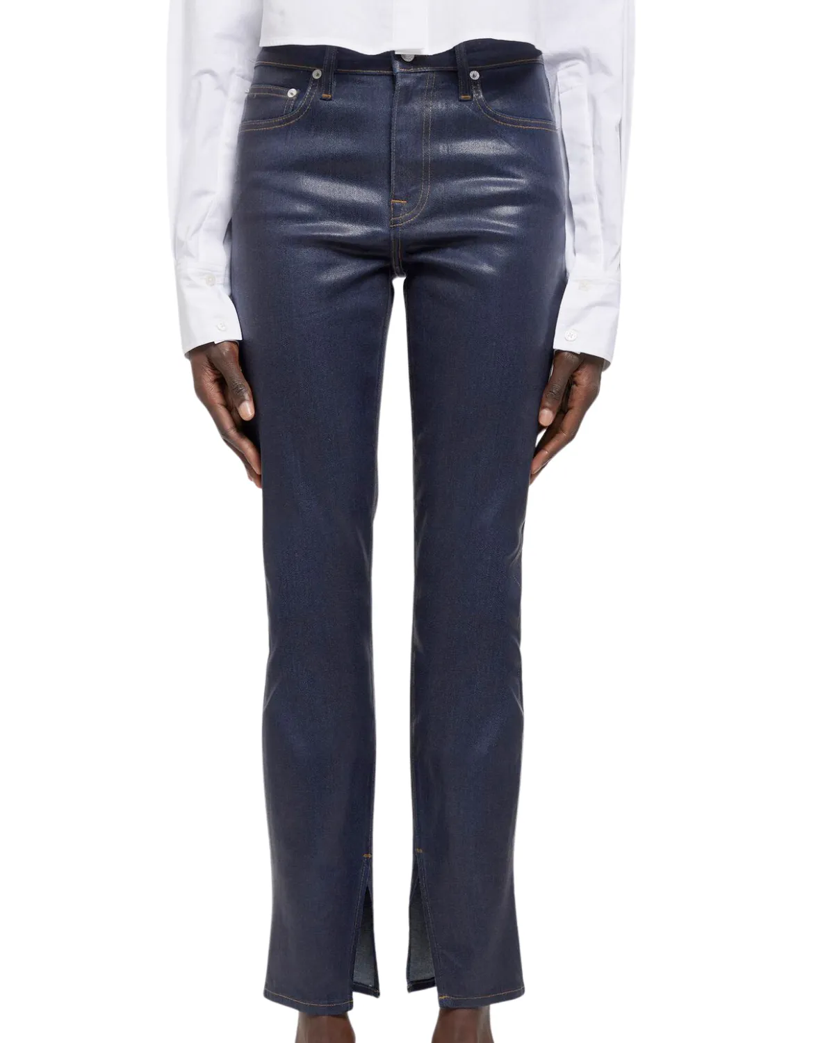 Rae High Rise Skinny Denim (Coated Indigo)