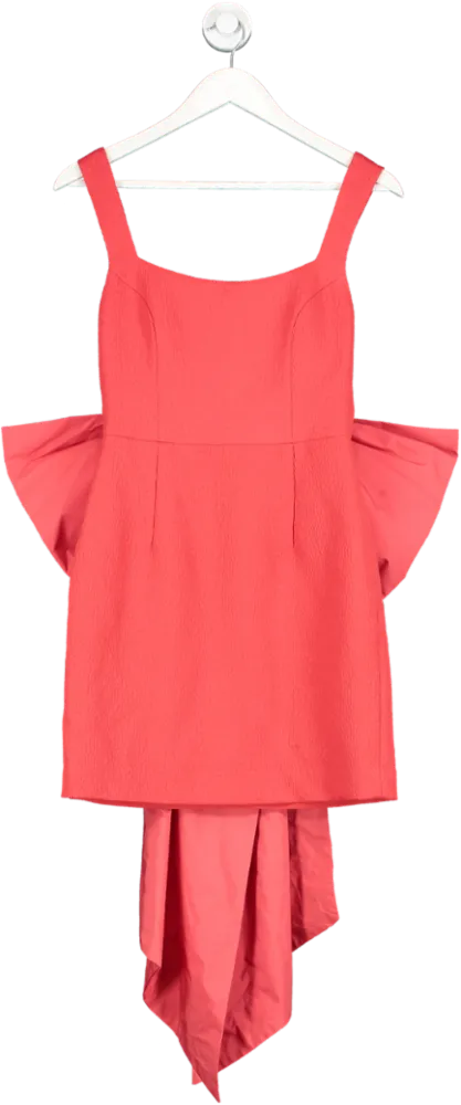 Rebecca Vallance Red Bow Back Mini Dress UK 8