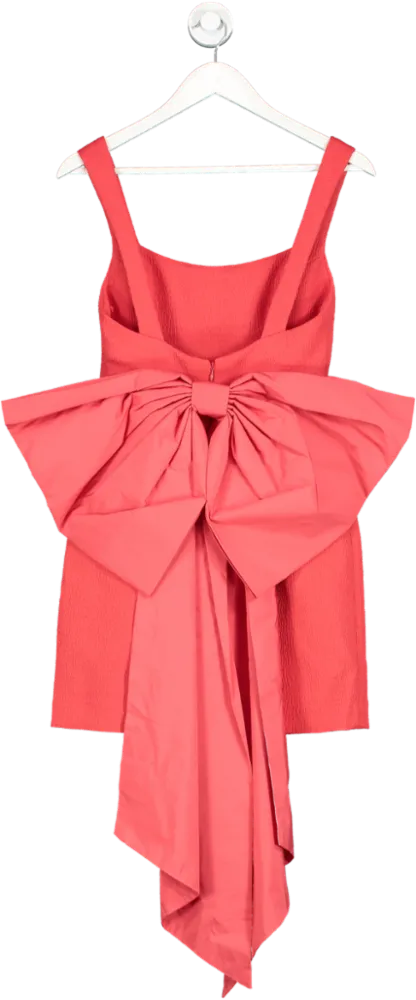 Rebecca Vallance Red Bow Back Mini Dress UK 8