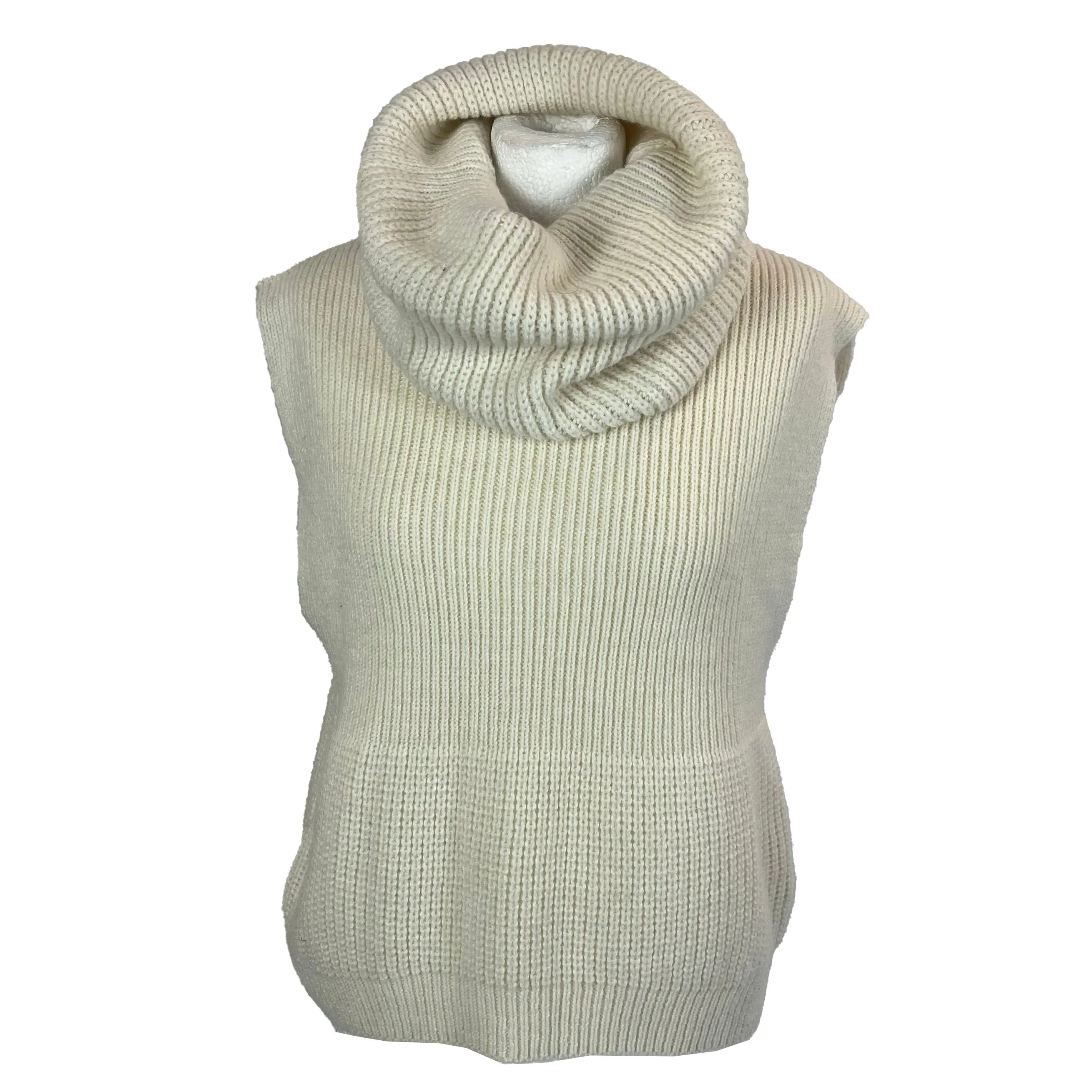 Soeur Brand New Cream Alpaca Blend Sleeveless Sweater S