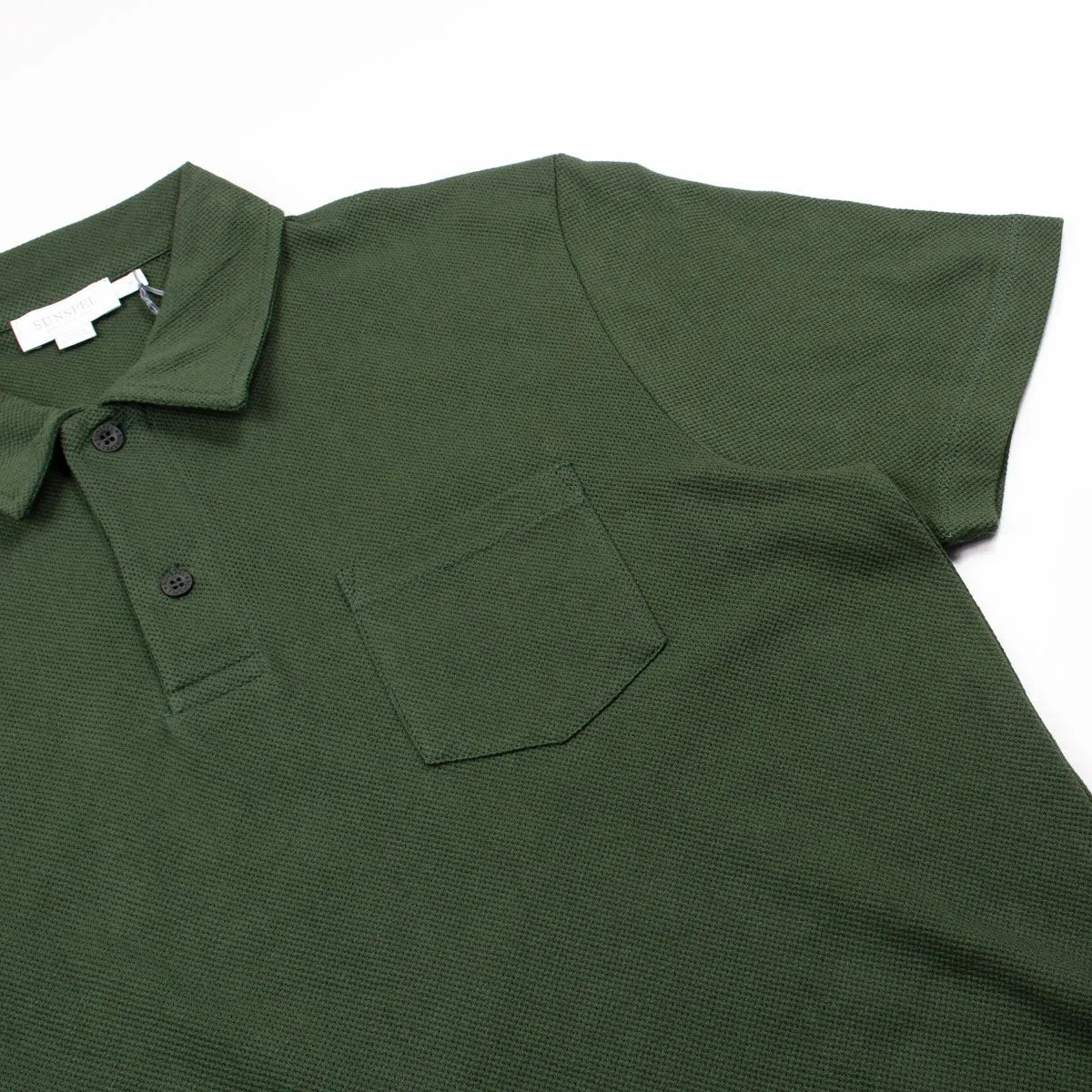 Sunspel - Short Sleeve Riviera Polo - Dark Olive