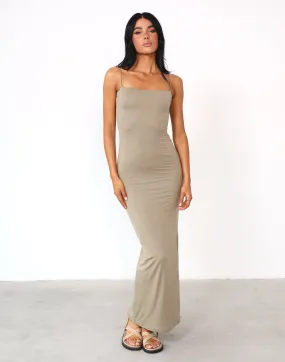 Tammy Maxi Dress (Light Khaki)