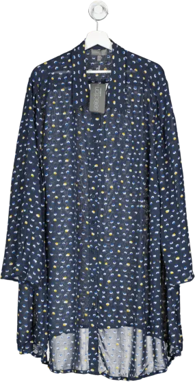 Ulla Popken Blue Spotted Shirt Dress UK L