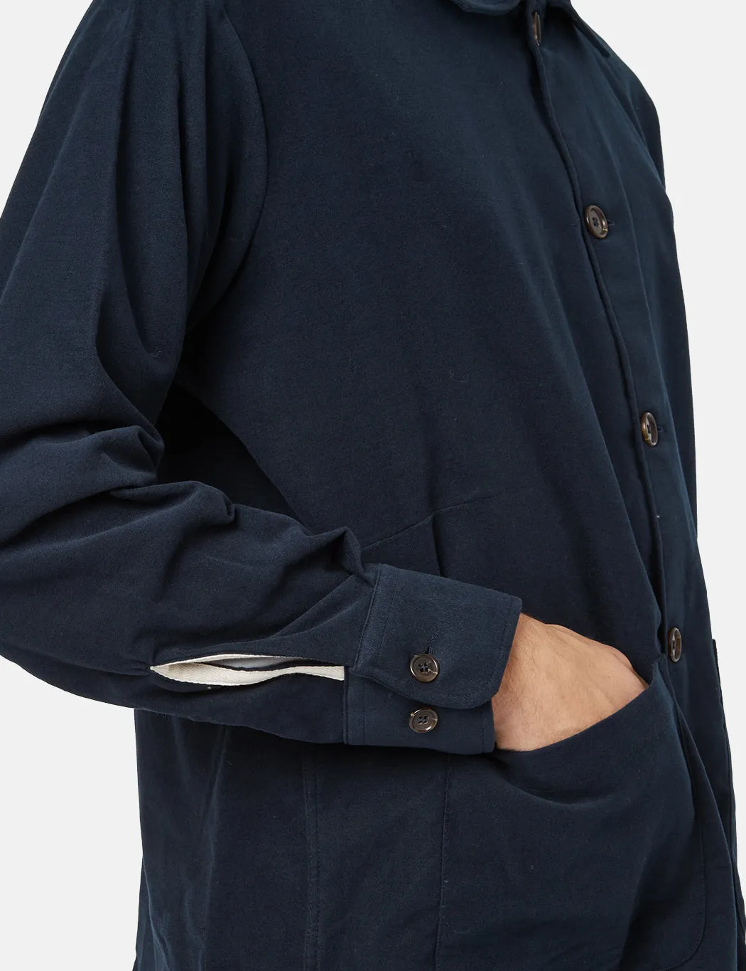 Universal Works Travail Shirt - Navy Blue