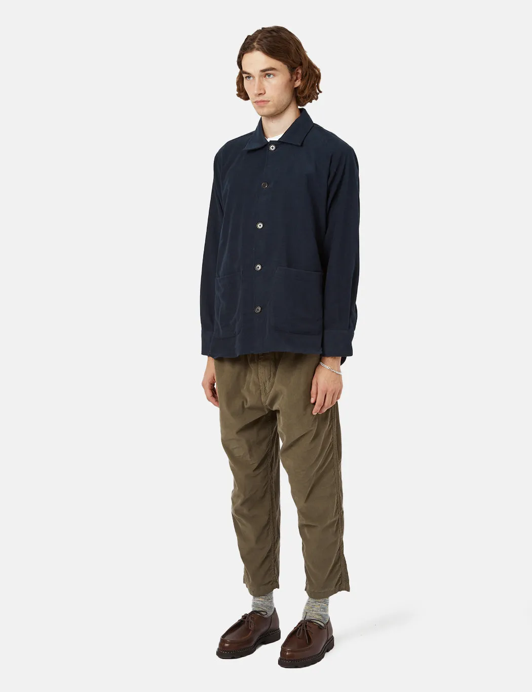 Universal Works Travail Shirt - Navy Blue