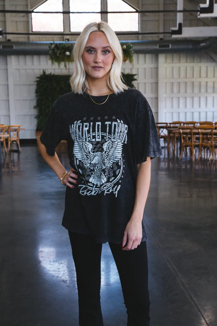 World Tour Graphic Tee, Black