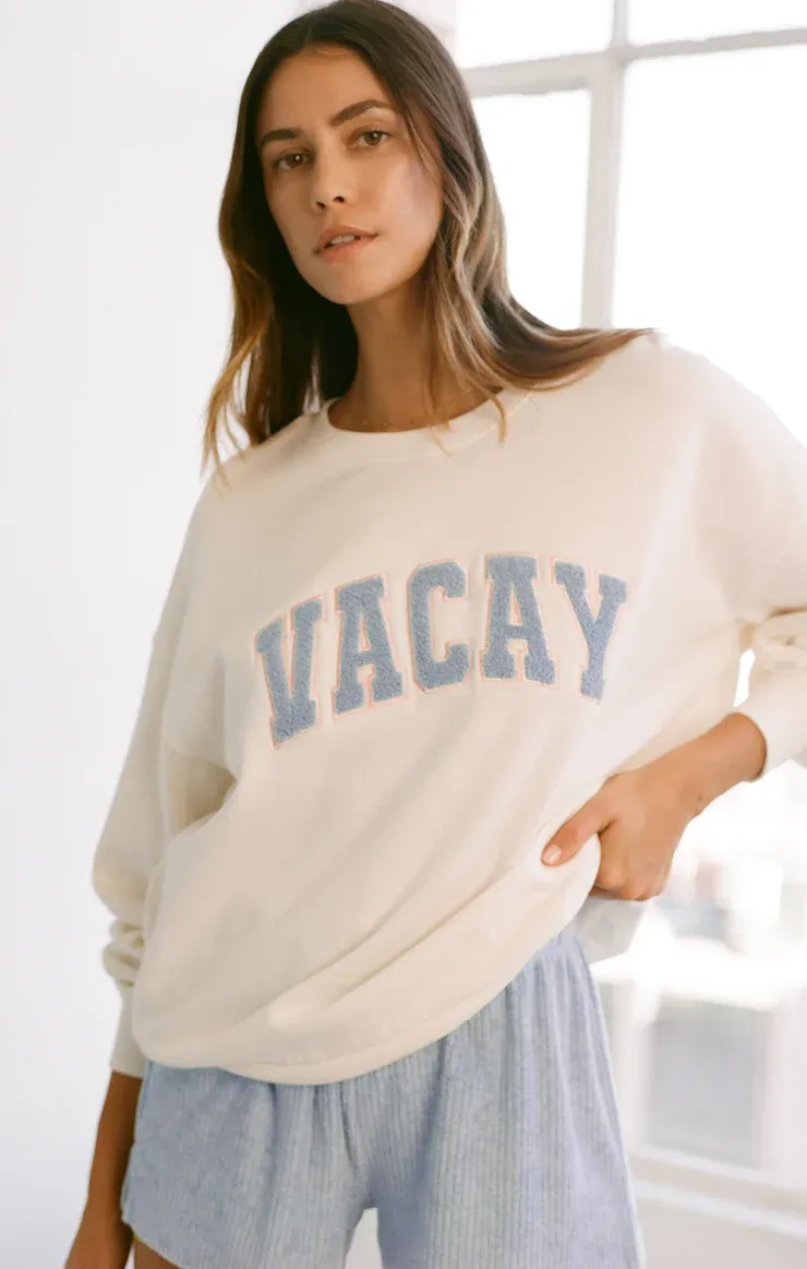 Z Supply Oversized Vacay Sweatshirt - Cloud Dancer