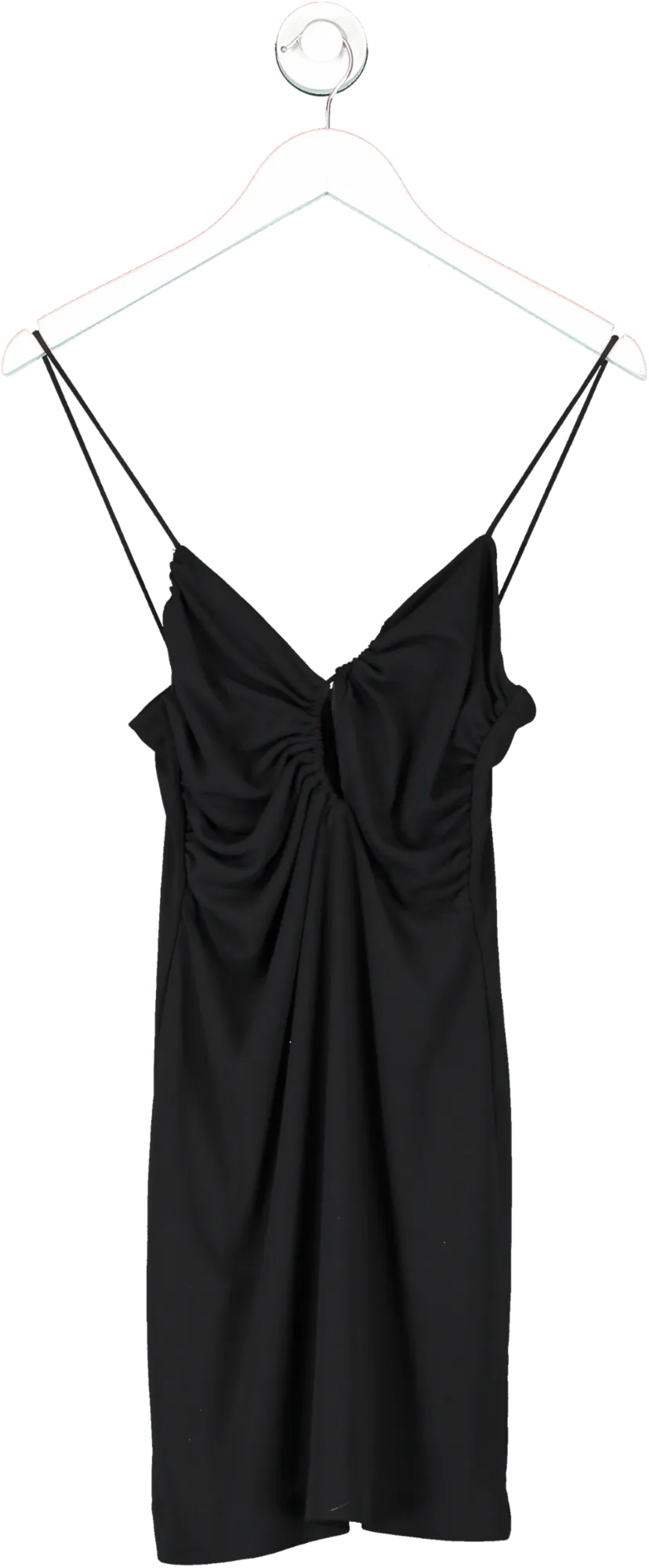 ZARA Black Draped Asymmetrical Dress UK XS