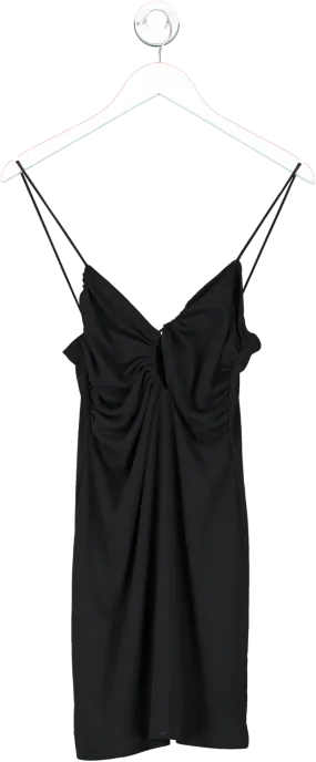 ZARA Black Draped Asymmetrical Dress UK XS